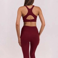 Soutien-gorge de sport dos nageur pour femme, maintien élevé, coussinets amovibles doux, col en V, évacuation de l'humidité, extensible, bretelles ajustables, idéal pour le yoga – Grande Vente