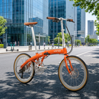 Vélo pliant haut de gamme à faible coût avec pneus de 20 pouces, cadre en alliage d'aluminium, 10 vitesses, cassette 11-34T, frein à disque hydraulique