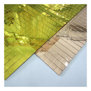 Tuiles de mosaïque autocollantes, miroirs carrés en verre, tuiles de mosaïque, miroirs pour la fabrication de décorations artisanales - Product Image 3