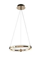 Lustre LED moderne doré à 1 anneau, luminaire suspendu de style nordique de luxe pour salle à manger, salon, chambre à coucher