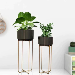 กระถางปลูกต้นไม้ชุบทอง2ชิ้น - Product Image 4