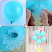 Clips à ballons portables en forme de fleur 6,5 cm*6,5 cm – Support pour décorations de mariage, de remise de diplôme, d'anniversaire et de baby shower