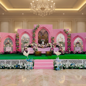 Elegant Wedding Stage Backdrop Floral <b>Arch</b> Decorative Panel Mandap Setup Party Hall Event <b>Decoration</b> Supplier - Product Image 4