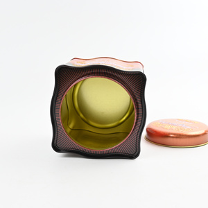 Square Tea <b>Metal</b> Canister Tinplate Packaging Container Glossy Offset Printed Storage <b>Box</b> 200mL - Product Image 2