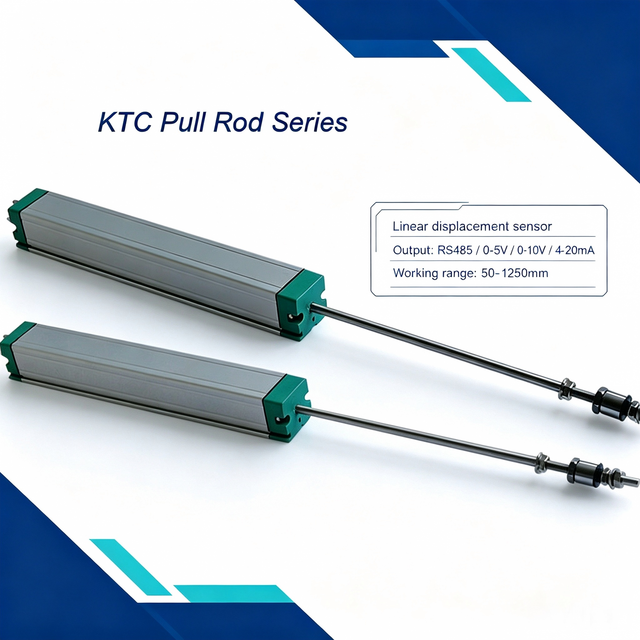 KOFIG KTC Linear Displacement Sensor Pull Rod Type 50-1250mm RS485 0-5V 0-10V 4-20mA for Shoe Making & Printing Machine