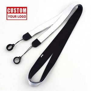 Vente flash : Cordons de téléphone personnalisés avec logo, en polyester, avec anneau en silicone et impression offset - Product Image 1