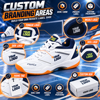 Chaussures de badminton personnalisées OEM pour hommes, baskets d'entraînement en salle à marque privée OEM, vente en gros, chaussures de badminton personnalisées avec logo