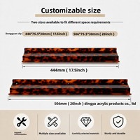 Rangée de Mahjong en acrylique en forme de U à bords droits, en stock, règle magnétique pour déplacement de cartes, facile à nettoyer, compatible Mahjong américain