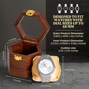 Estuche y Caja de Madera Rectangular Moderna para Relojes a Precio Económico con Tapa de Vidrio, Organizador de Almacenamiento Multifuncional - Product Image 4