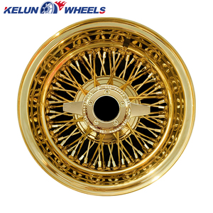 ล้อแม็กซ์ Lowider 13x7 สีทองทั้งหมด ขอบขาว ขนาด 13 นิ้ว แบบซี่ลวด - Product Image 2