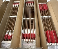 Flèches en bambou traditionnelles de 30-33 pouces avec spine correct, fabriquées à la main pour le tir à l'arc sur cible, flèches en bambou avec logo et spine personnalisable