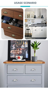 Modern Zinc Alloy Half Moon Furniture Pull Handle <strong>Knob</strong> Drawer Shell Pulls for Kitchen Cabinet <strong>Door</strong> - Product Image 6