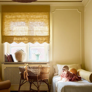 Stores romains en lin personnalisables, rideaux et cantonnières en tissus variés, options de design personnalisées - Product Image 3