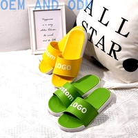 Pantuflas personalizadas con estampado de mapa y LOGO, regalos corporativos, pantuflas de suela gruesa para parejas, para baño, modernas, al por mayor, con estampado de leopardo, con punta abierta