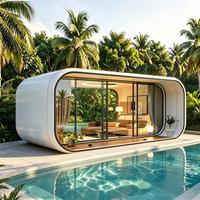 Cabane Apple personnalisable de 40 pieds, maisonnette étanche, studio moderne, maison modulaire, pod de glamping, maison de jardin, hôtel de camping