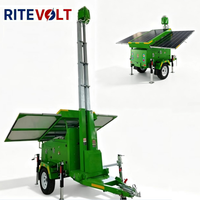 Tour d'éclairage solaire mobile portable pour jardin/route et parc à thème