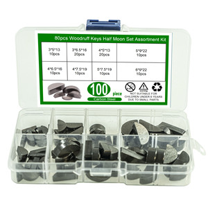 Juego de combinación de llaves semicirculares de 100 piezas, gran cantidad, venta al por mayor de China, llaves planas de acero inoxidable, media luna - Product Image 4