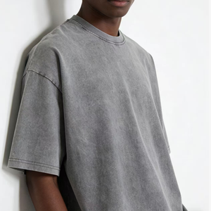 T-shirt Oversize Vintage Estiva con Logo OEM per Uomo e Donna, Personalizzabile con il Tuo Logo, 100% Cotone Pesante, Lavaggio Acido - Product Image 6