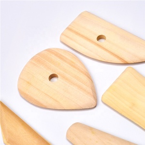 Outils en bois pour la céramique DIY, 5 pièces, outils de modelage en bois, côtes pour potiers, pour la sculpture en céramique, l'argile polymère, la sculpture et le modelage - Product Image 3