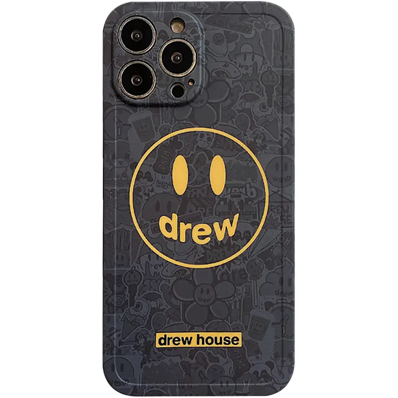 Cool drew smiley face for iphone 13 Case 14 Promax Couple 8P Apple 11 straight edge 12 scrub