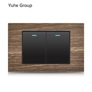 แผงอลูมิเนียมขัดเงา แผงสัมผัสอเมริกันสแตนดาร์ด 118 มม. สวิตช์เต้ารับติดผนังแบบชาร์จเร็ว ทนทาน - Product Image 2