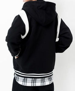 PU leather sleeves printed graffiti baseball uniform - Product Image 4