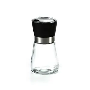 150 Ml Bell Vorm Glazen Pot Peper Maïs Kruid Aroma Spice Mill Fles Zee Zout Molen Met Glazen Pot