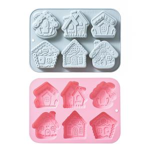 Moules à gâteau en forme de <span class=keywords><strong>maison</strong></span> M60991, moule en silicone pour savon fait main en forme de <span class=keywords><strong>maison</strong></span>, moule à chocolat, moule en résine pour pâtisserie - Product Image 5