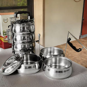 Boîte à Lunch Isotherme Multicouche en Acier Inoxydable 2/3/4 Niveaux <span class=keywords><strong>Thermos</strong></span> Chauffant <span class=keywords><strong>pour</strong></span> Stockage Alimentaire et <span class=keywords><strong>Repas</strong></span> Portable - Product Image 1