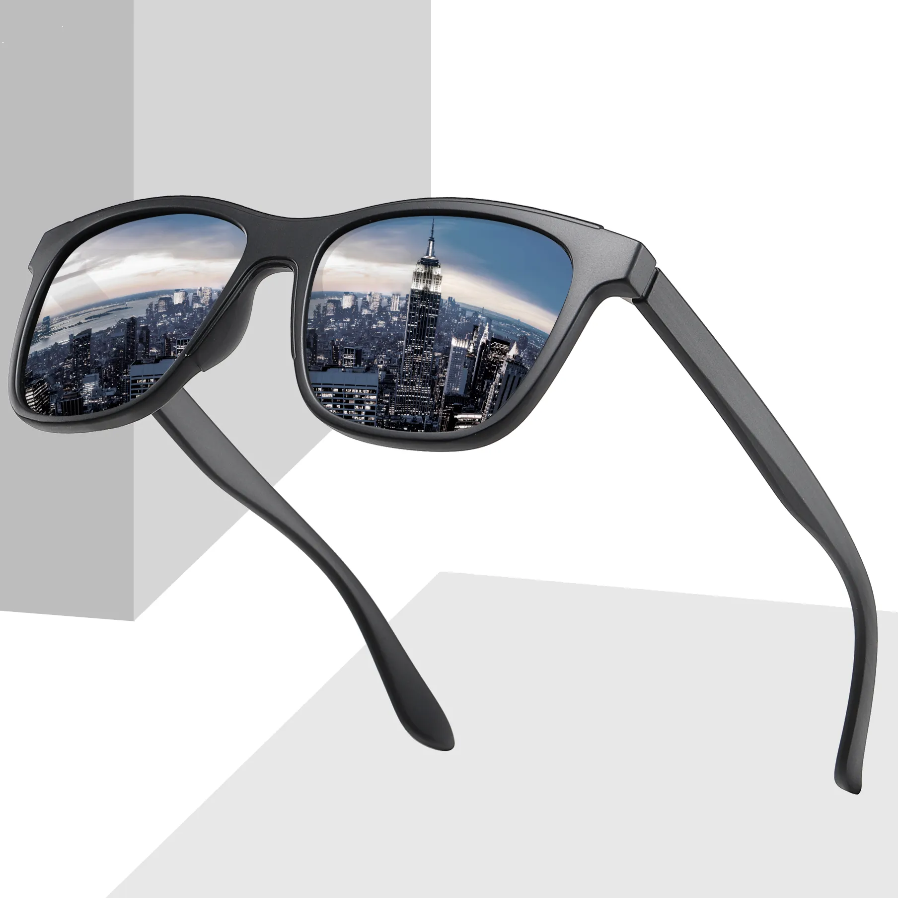 Gafas de sol TR90 para hombre y mujer, lentes de sol con el logotipo del cliente, venta al por mayor