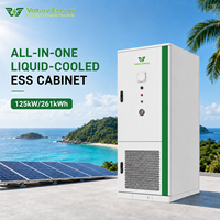 Armoire de stockage d'énergie intégrée à refroidissement liquide 261 kWh ESS, onduleur hybride 125 kW, LiFePO4 commercial hors réseau 314 Ah