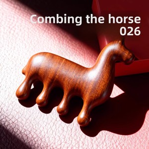 <span class=keywords><strong>Pettine</strong></span> da massaggio in legno di sandalo dorato, novità dell'anno del cavallo, confezione regalo in legno, regalo per le vacanze per gli amici - Product Image 2