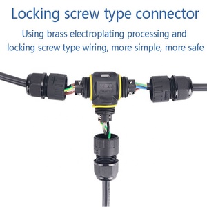 M20T Typ IP68 Wasserdichter Stecker <span class=keywords><strong>3</strong></span>-poliger T-förmiger Kabel klemmen block Anschluss kasten Außen beleuchtung Elektrischer Anschluss kasten - Product Image 4