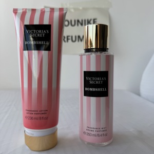 น้ำหอม Bombshell Cream Fragrance <span class=keywords><strong>Mist</strong></span> & Lotion ชุดเซ็ต วิคตอเรีย ซีเคร็ท ของแท้ สำหรับผู้หญิง โอ เดอ ปาร์ฟูม ขายส่ง - Product Image 1