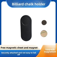 Nieuwe verlengde biljartkrijtclip Stille sterke magnetische krijtpoederhoes ABS-materiaal Snooker Zwart 8 Poolaccessoires