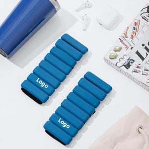 Poids de poignet et de cheville en silicone personnalisables avec logo, réglables, pour bras et jambes, avec bracelet et bande avec logo, vente en gros - Product Image 1