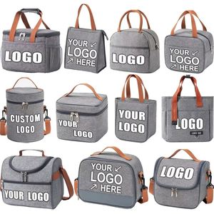Sac à déjeuner isotherme personnalisé pour pique-nique en plein air, livraison de repas avec logo sur mesure - Product Image 1