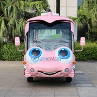 Mini-bus touristique électrique de luxe rose, modèle Clown Fish, 17 passagers, entièrement fermé, neuf, fabriqué en Chine