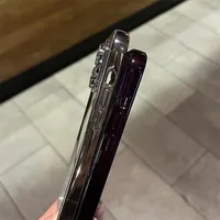 Placage de luxe pour étui de charge sans fil pour 17/16/15/14/13/12/11 Pro X XR XS Max, coque magnétique transparente en TPU souple