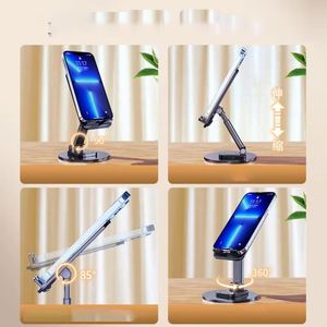 Supports de téléphone portable Xx096, supports de tablette portables pour bureau, avec joint d'amortissement en ABS, support de téléphone en plastique et métal, logo personnalisé - Product Image 5