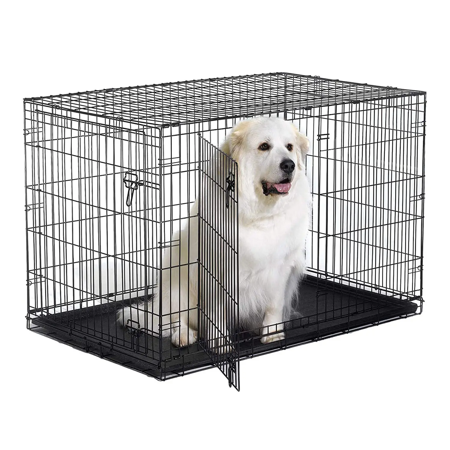 48 ''ao ar livre fácil montar dupla porta XXlarg Dog House Heavy Duty Pet Crate Kennel Dog Cage