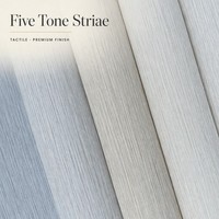 Papier peint PVC NEO à texture striée verticale, faible teneur en formaldéhyde E0, style minimaliste du milieu du siècle, imperméable, installation facile DIY, garantie 5 ans