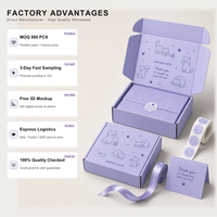 Boîtes d'expédition en papier violet personnalisées pour cadeaux, boîtes d'expédition rapides, emballages d'expédition express avec logo