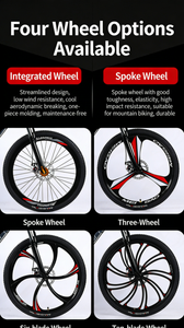 Bicicleta de Montaña con Cableado Interno de Aluminio, Horquilla de Suspensión de 38 mm, 27 Velocidades, Frenos de Disco Delanteros y Traseros, Ruedas de 26 Pulgadas - Product Image 5