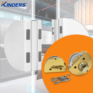 Không có cài đặt khoan cửa kính Hệ thống khóa trung tâm kính để khóa cửa bệnh viện cửa hàng thương mại lối vào - Product Image 1