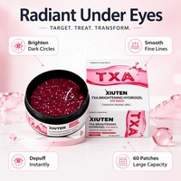 Masque éclaircissant pour les yeux à l'acide hyaluronique, à la niacinamide et à la caféine, patchs hydrogel éclaircissants pour le contour des yeux à l'acide tranexamique (TXA)