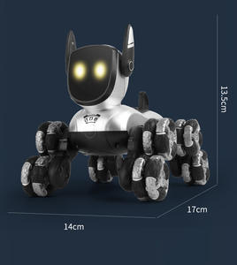 Gelişmiş Modern Plastik Yürüyen Robotik Köpek Oyuncak - Akıllı 8 Tekerlekli Karikatür Mekanik Evcil Hayvan RC ile - Product Image 5
