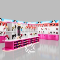 Meuble de présentation pour perruques de salon de beauté, vitrine murale pour extensions capillaires, idéal pour l'aménagement de magasins de perruques