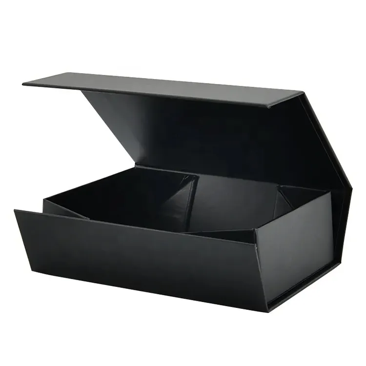 Caja de embalaje de cartón rígido de lujo de cartón reciclado personalizado, cinta magnética plegable, papel de regalo, logotipo plegable, zapato rectangular