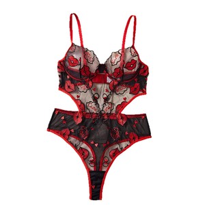 2025 vendita calda Lingerie Sexy per belle donne ricamo fata Set esotici sensuali abiti di pizzo fantasia aperta Set di Lingerie sul davanti - Product Image 5